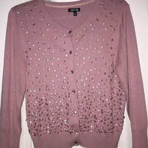 Sequined Knit Cardigan